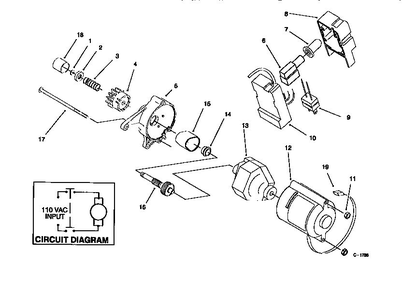 Part Location Diagram of 70-7890 Lawn Boy Cap-Pinion
